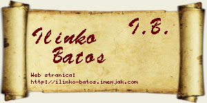 Ilinko Batos vizit kartica